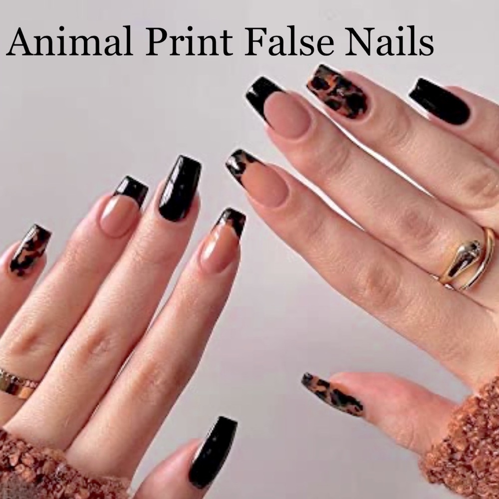($4) False Nail, Animal Print